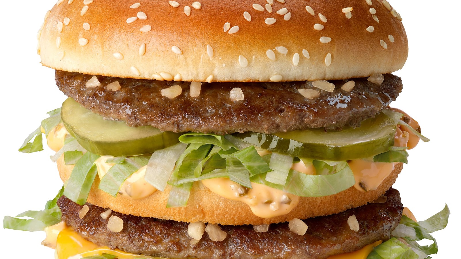 Official McDonald’s Big Mac product photograph on a clean white background.