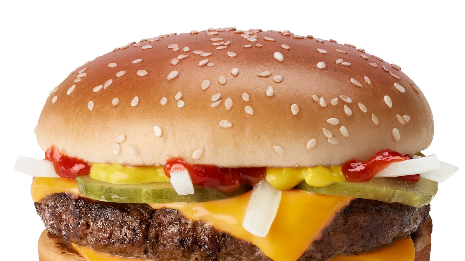 Official McDonald’s Quarter Pounder with Cheese product photograph.
