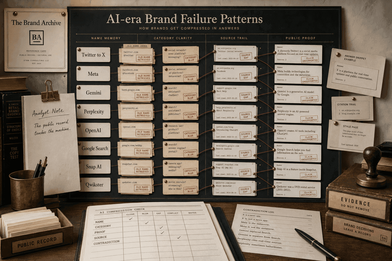 AI-era Brand Failure Patterns archive visual