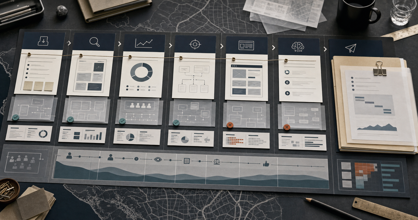 Citation board showing brand source trails, AI answer routes, and proof cards.
