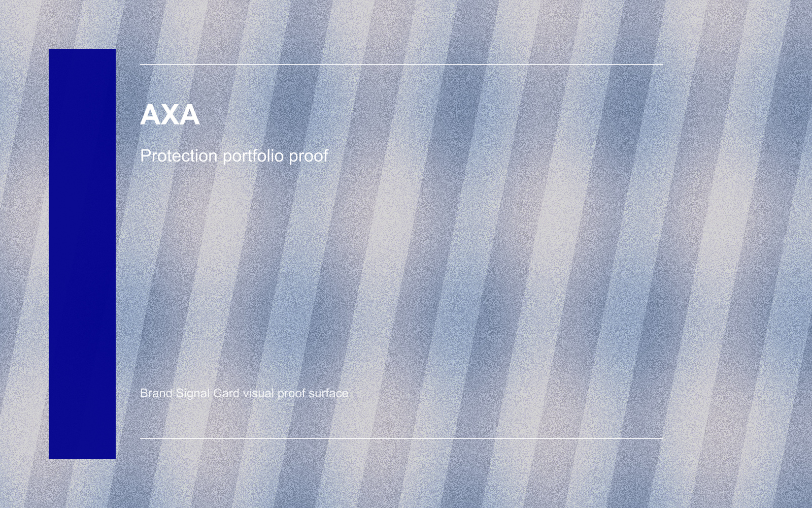 AXA brand system proof surface.