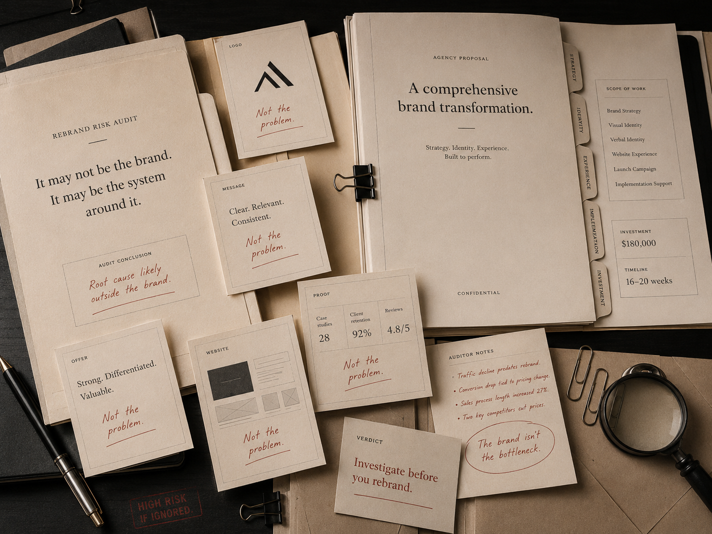 The Agency Audit Kit questions for a brand proposal