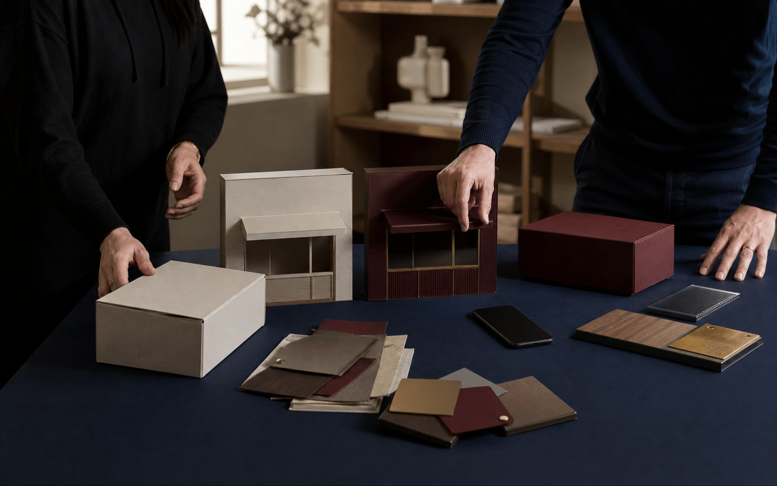 A rebrand-risk review compares familiar and proposed brand cues across packaging, storefront, screen, and materials.