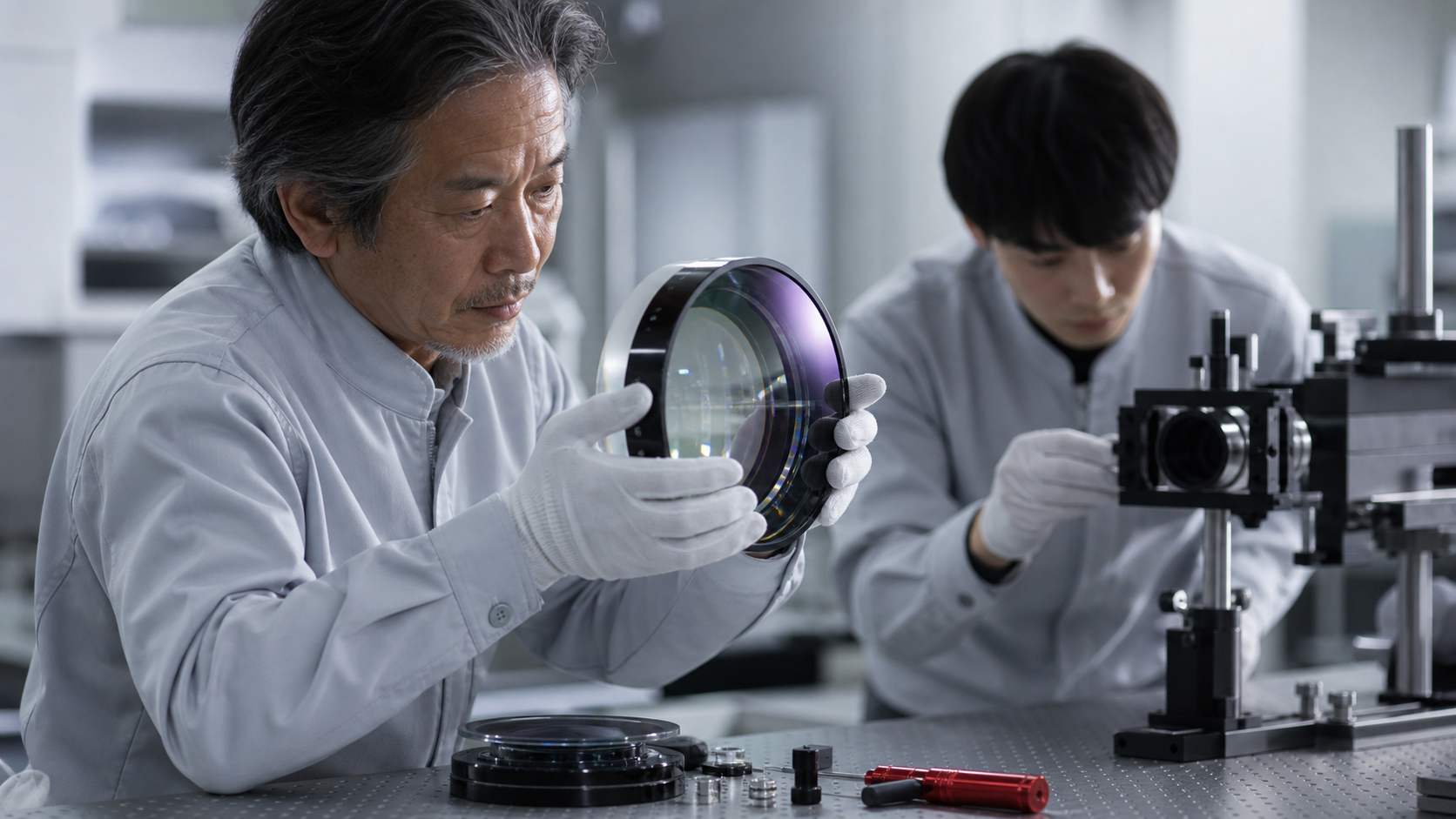 Optical system and image-capture equipment in a professional studio without visible branding.