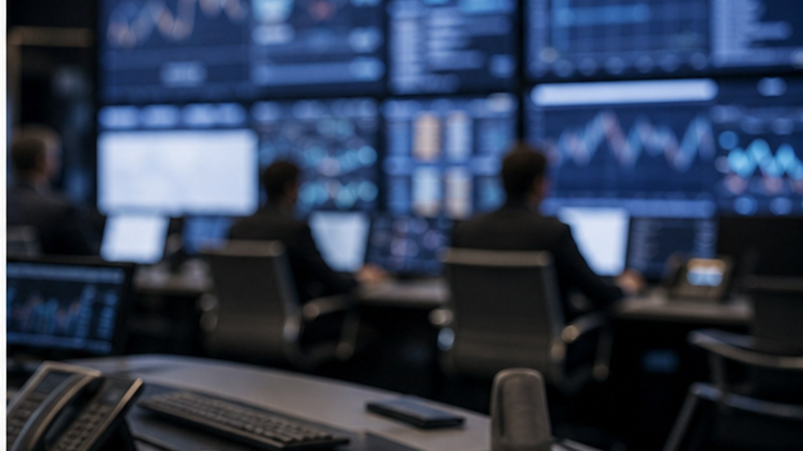 Deutsche Bank generated non-logo brand visual: Risk operations should not become a fake dashboard.