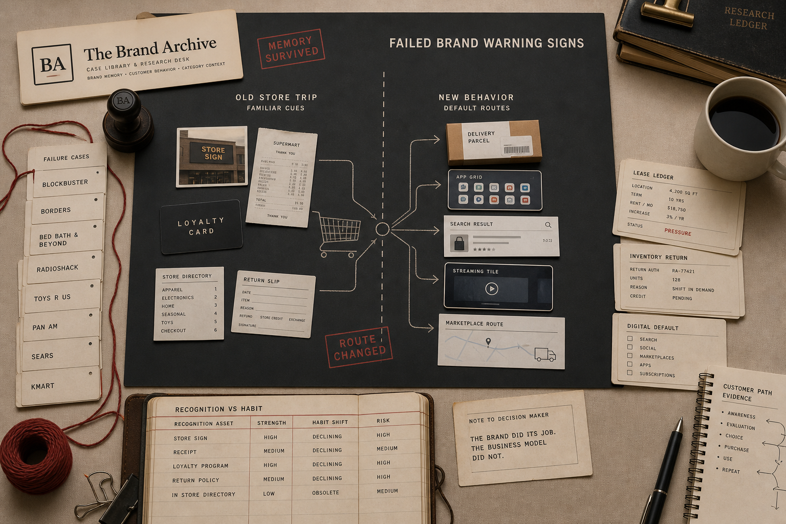 Failed Brand Warning Signs Guide archive visual