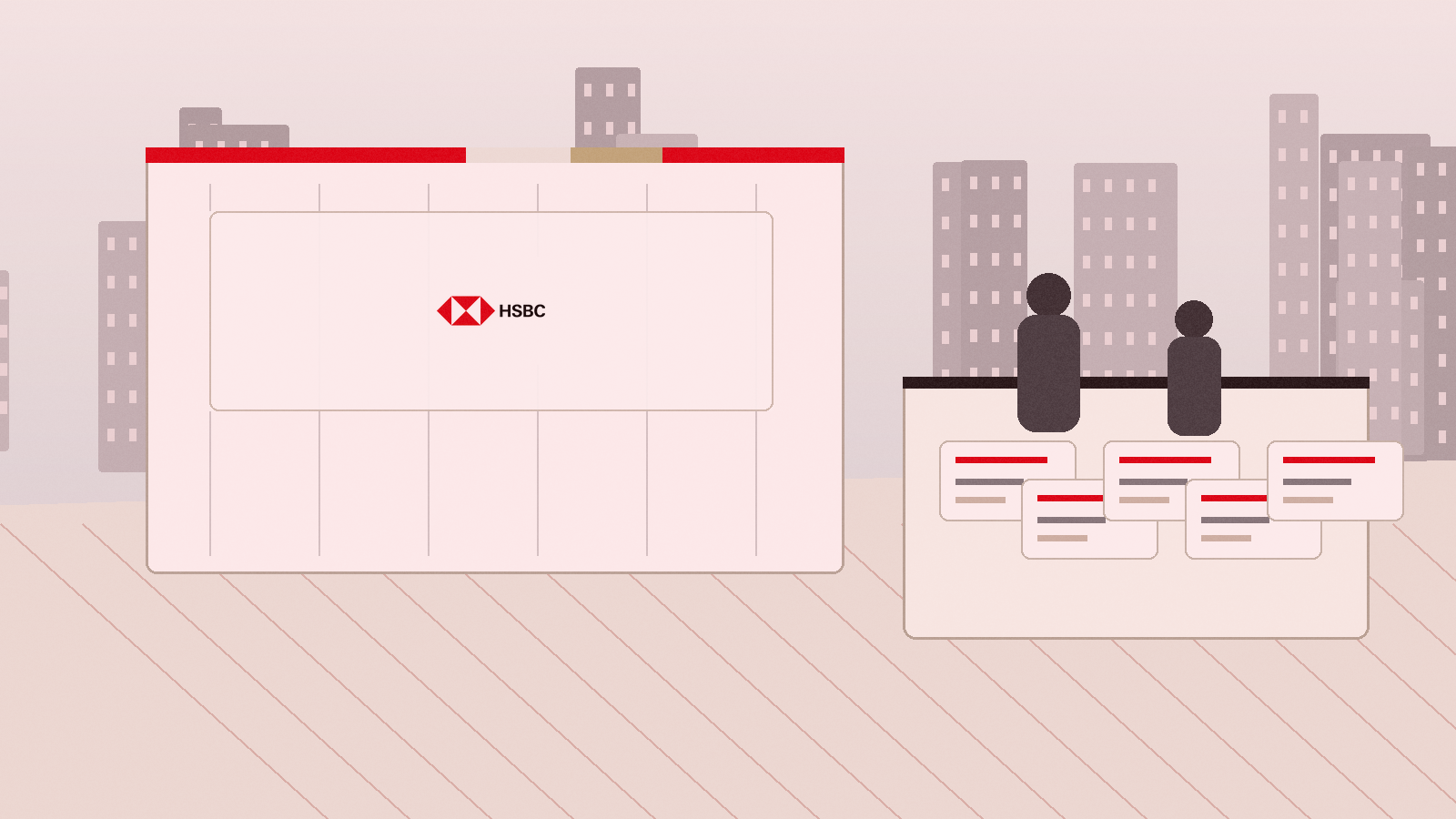 HSBC banking architecture scene.