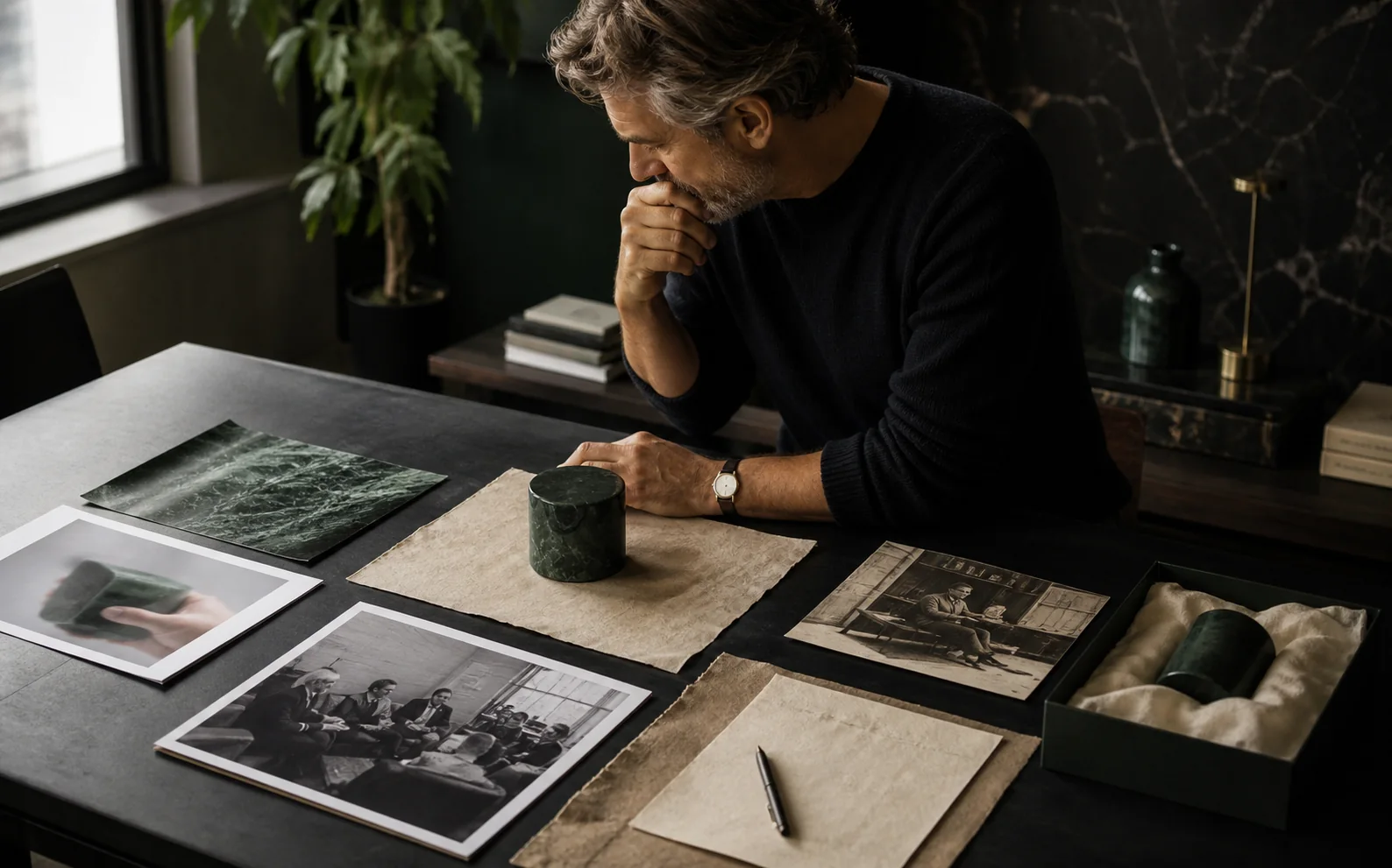 Strategist examining one unmarked product through material, service, archive, package, and customer evidence.