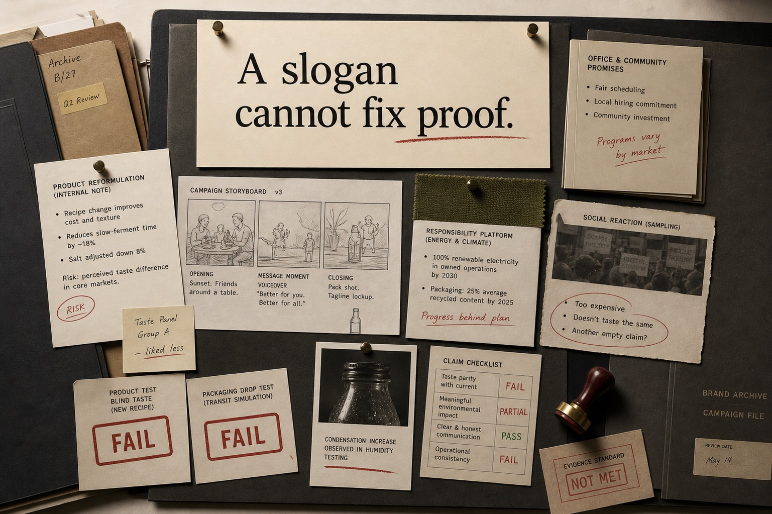 A Slogan Cannot Fix Proof archive visual
