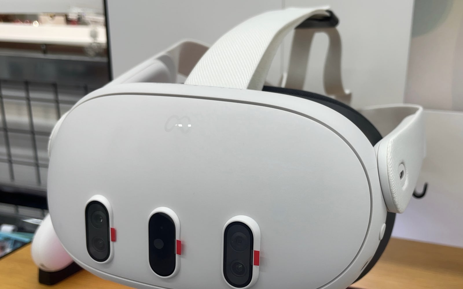 Meta Quest 3 headset displayed on a box.