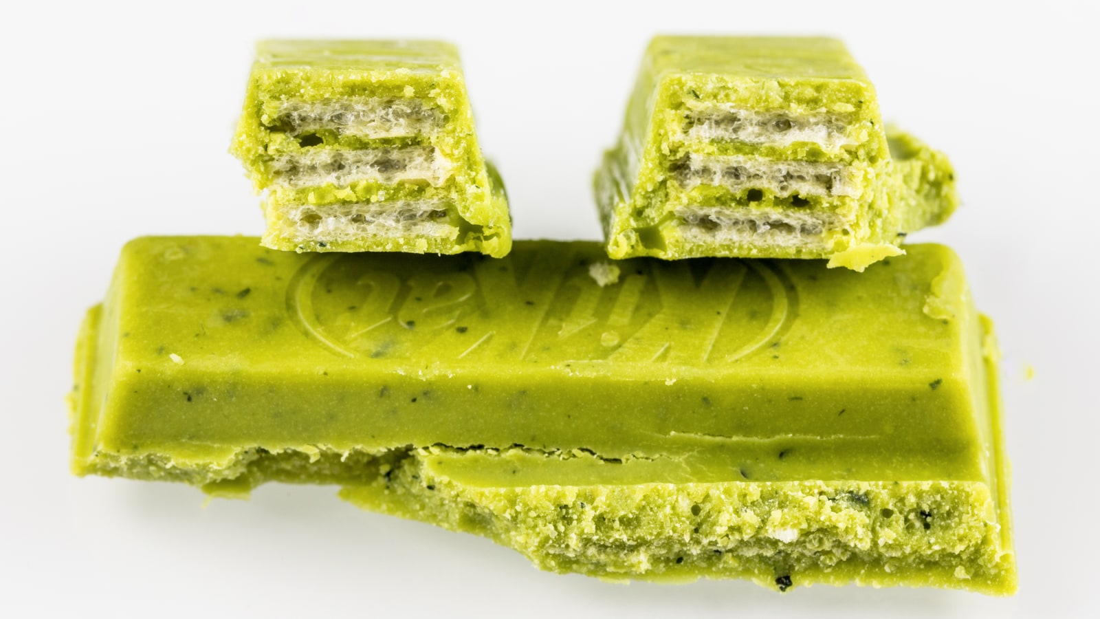 KitKat matcha chocolate wafers.