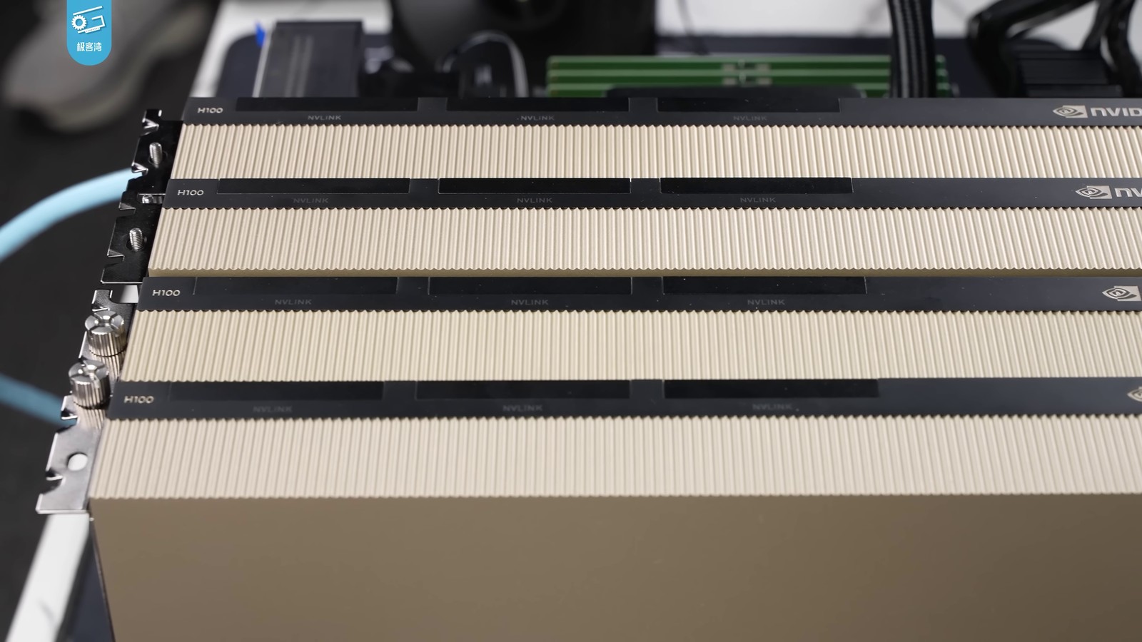 Nvidia H100 board close-up used as AI accelerator proof.