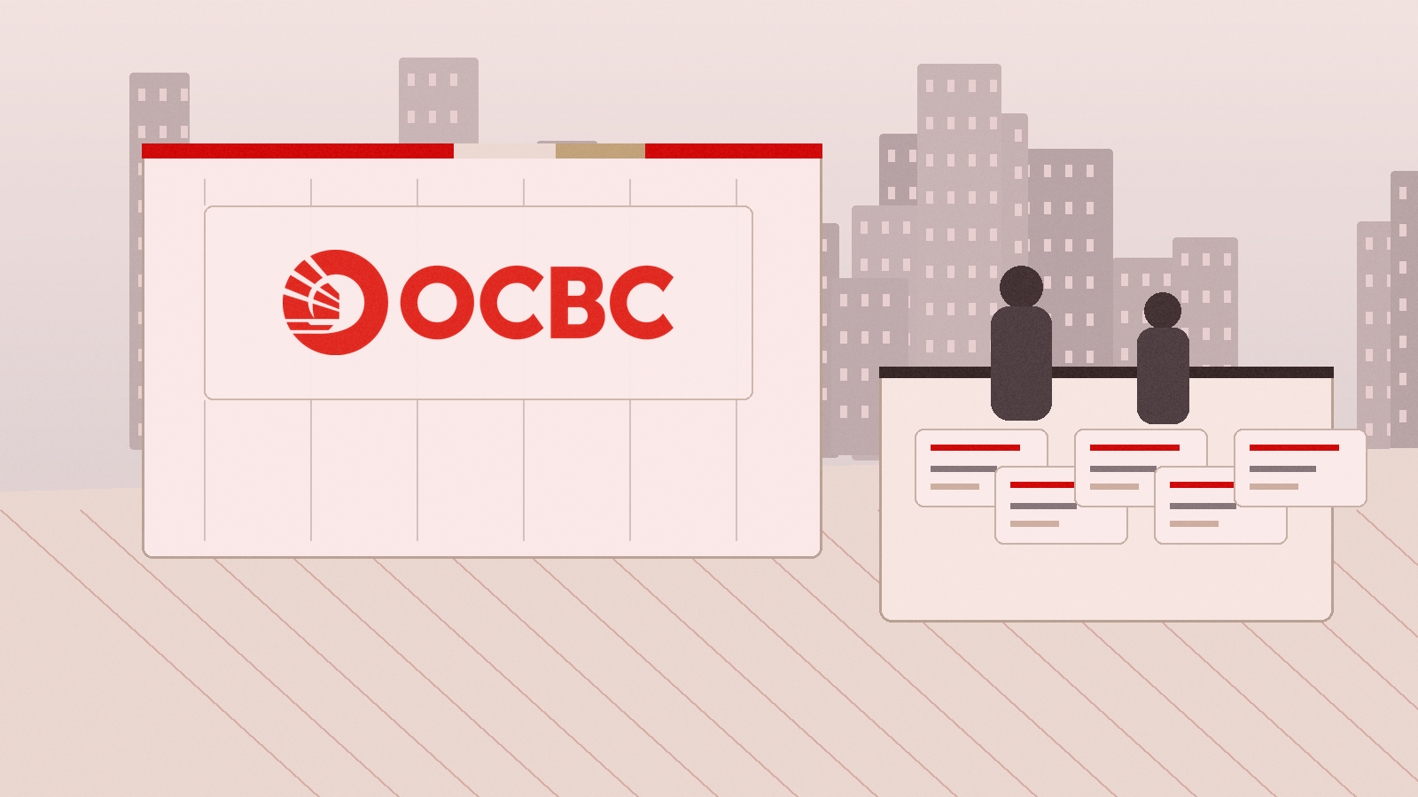 OCBC service and branch proof scene.