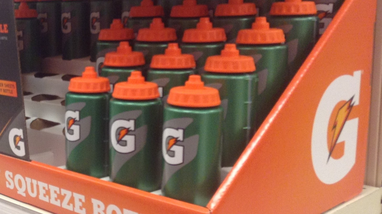 Gatorade squeeze bottles showing PepsiCo sports drink portfolio proof.