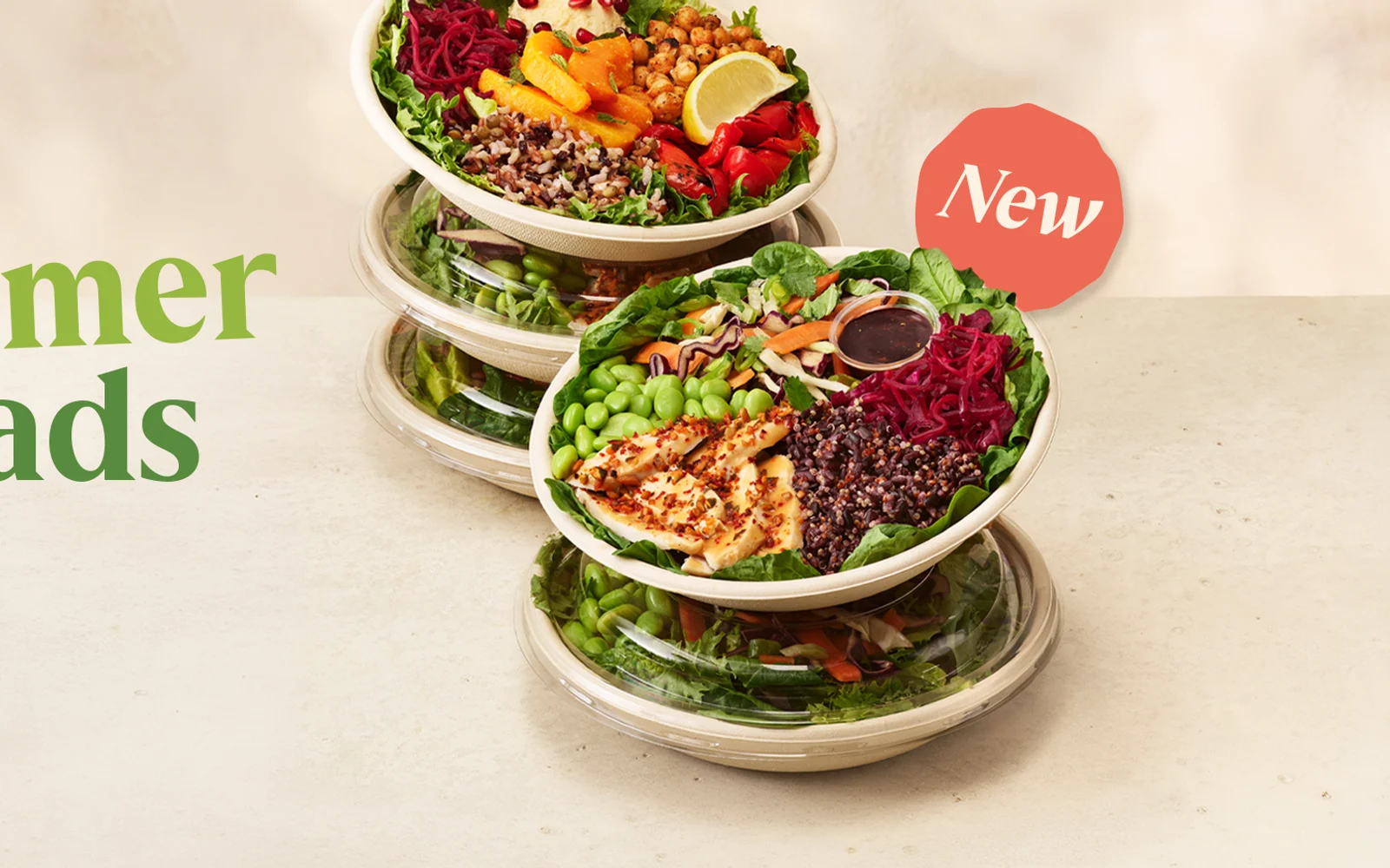 Pret A Manger food arrangement built from bread, cheese, and greens to signal in-shop preparation.