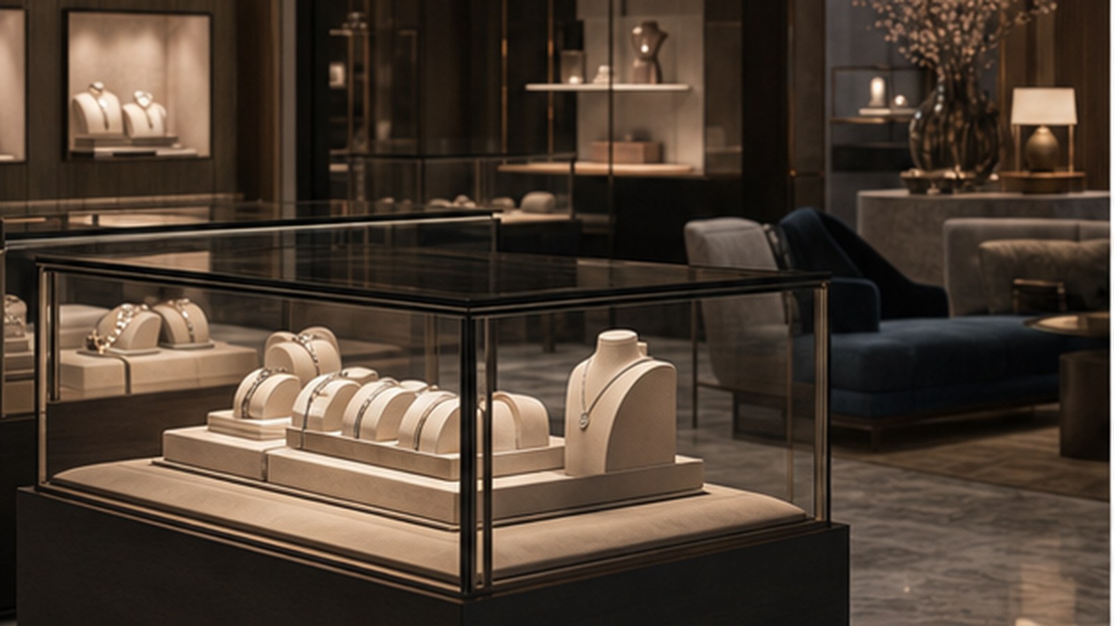 Richemont generated non-logo brand visual: Retail salons make luxury tangible.