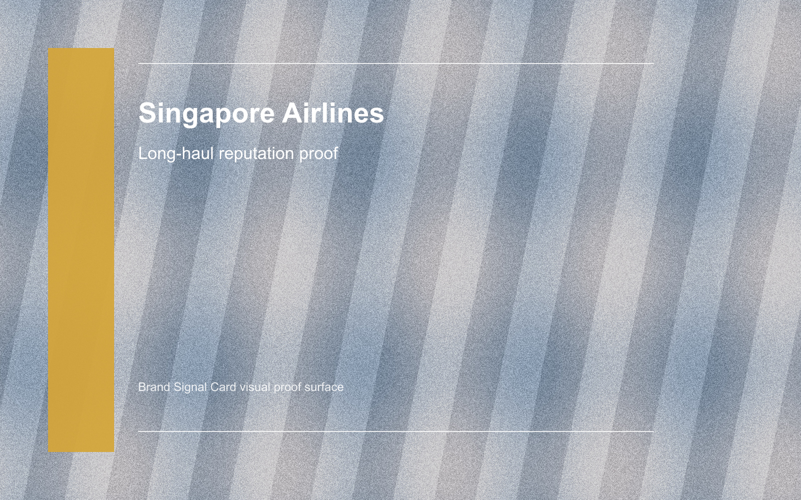 Long-haul reputation proof proof surface.