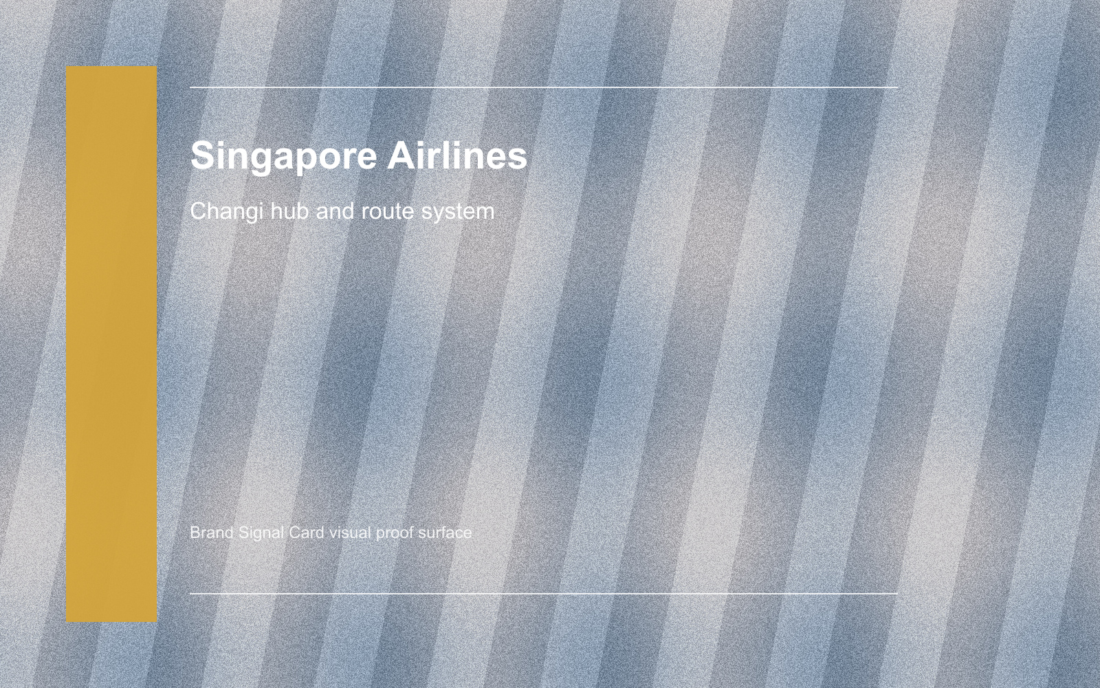 Changi hub and route system proof surface.
