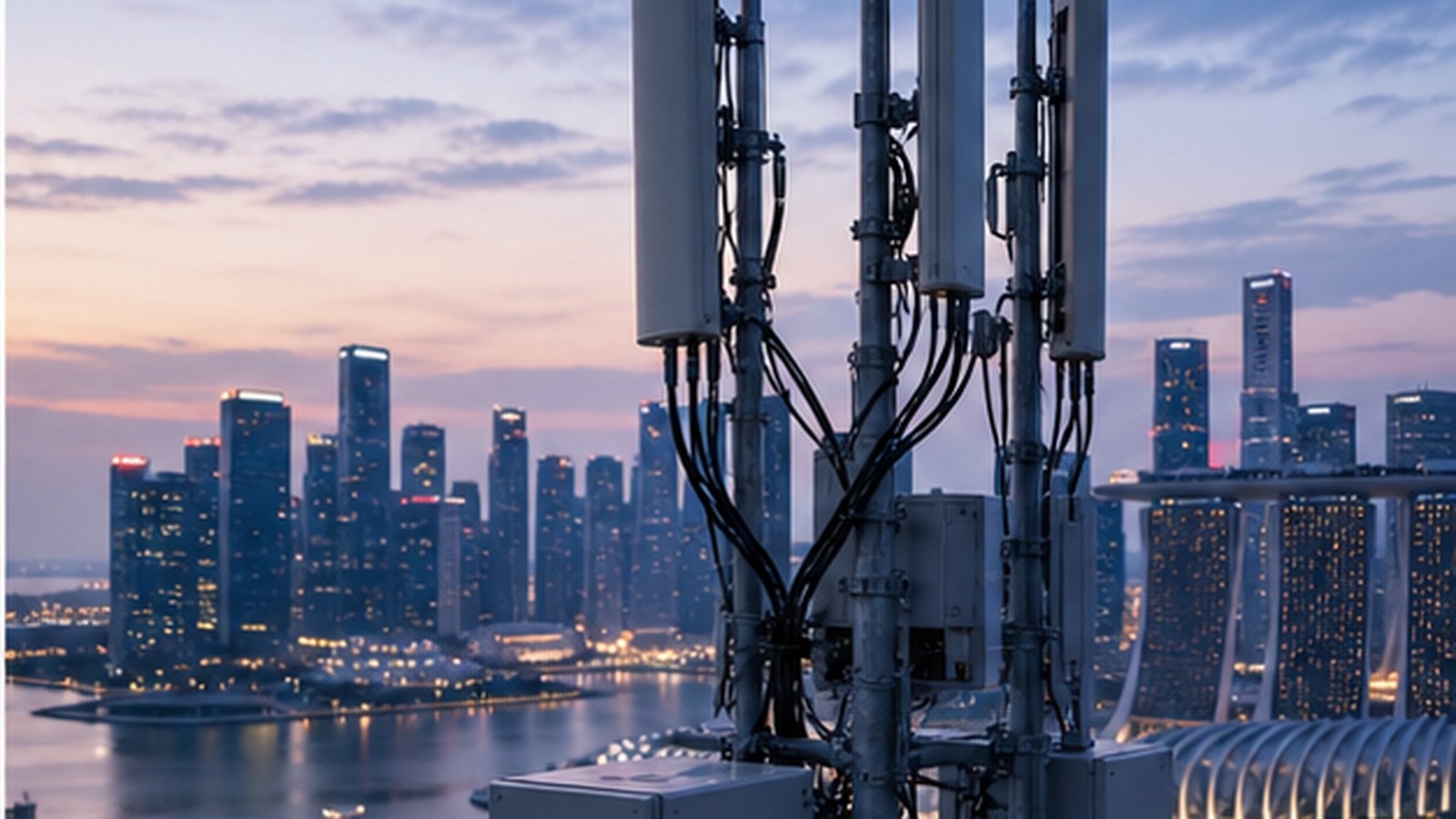 Singtel generated non-logo brand visual: Regional infrastructure carries scale.
