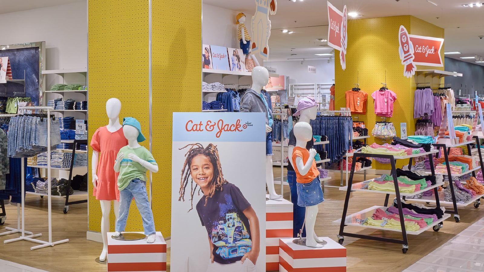 Official Target image of Cat and Jack children's apparel from its owned-brand wholesale announcement.
