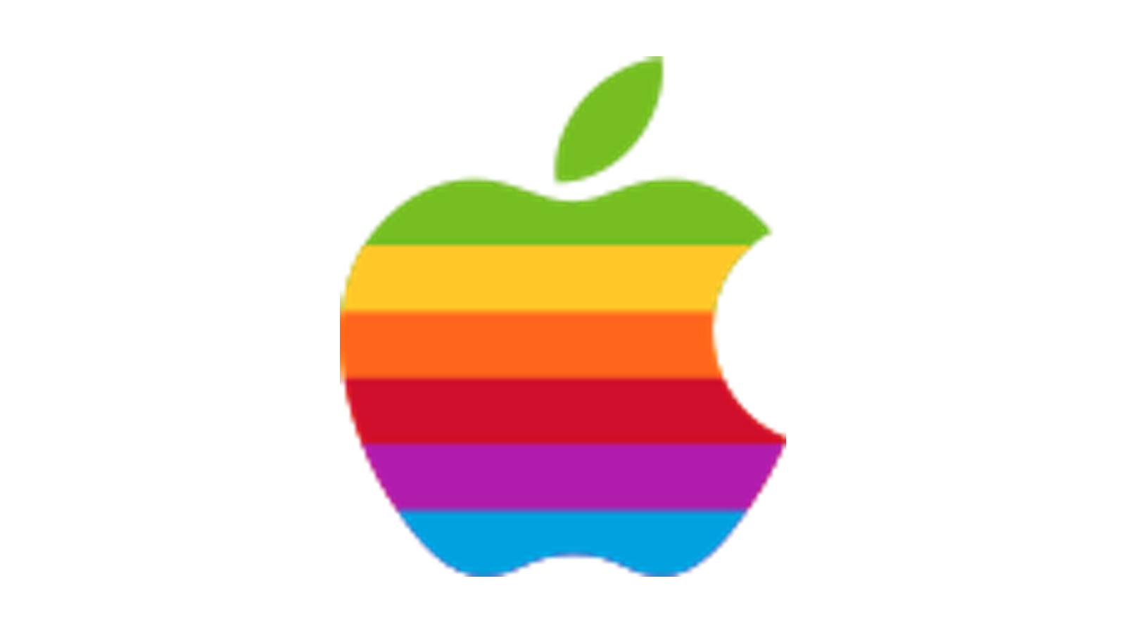 Rainbow bitten apple