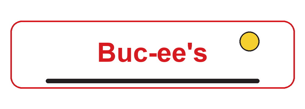 Buc-ee's editorial wordmark treatment