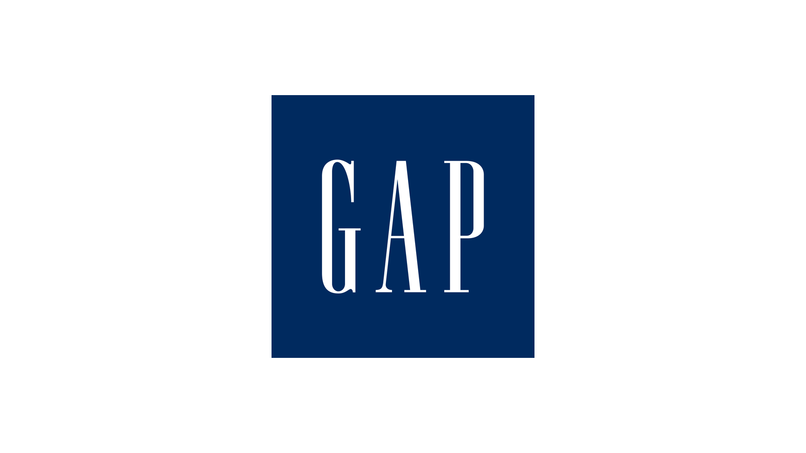 Gap classic blue box primary mark.