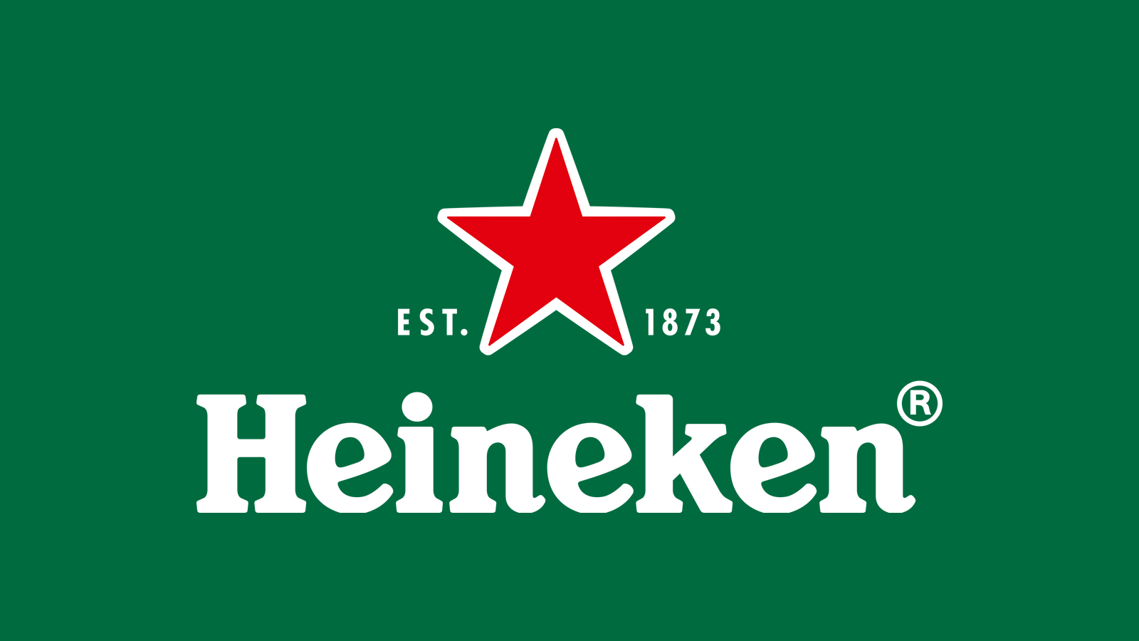 Heineken official source mark on a fixed green Brand Signal Card canvas.