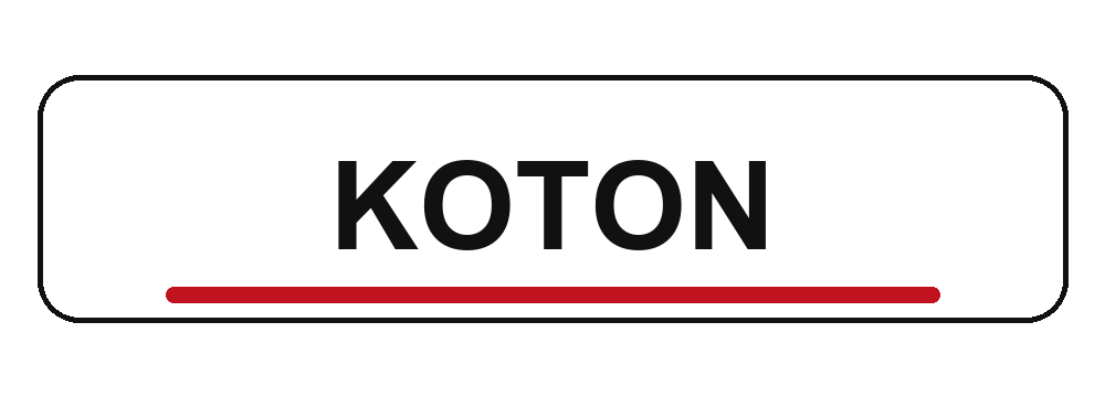Koton editorial wordmark treatment