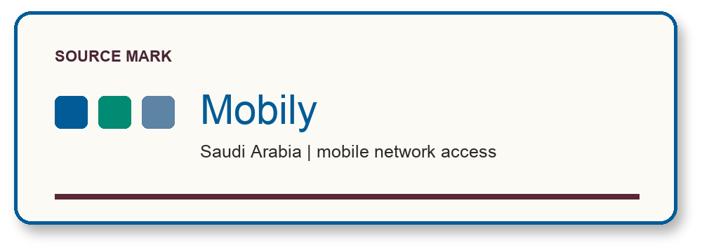 Mobily editorial wordmark treatment