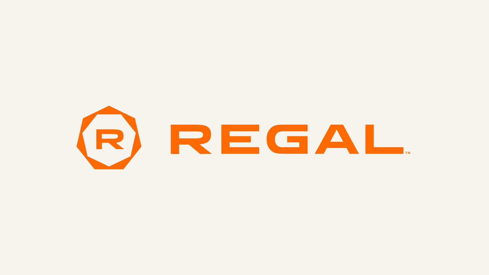 Current orange Regal aperture-crown and wordmark on a normalized warm-white canvas.