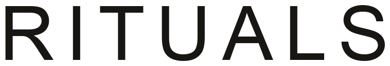 Rituals editorial wordmark treatment