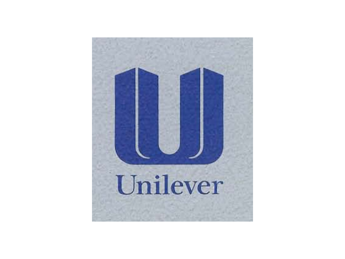 1990 blue U and serif wordmark