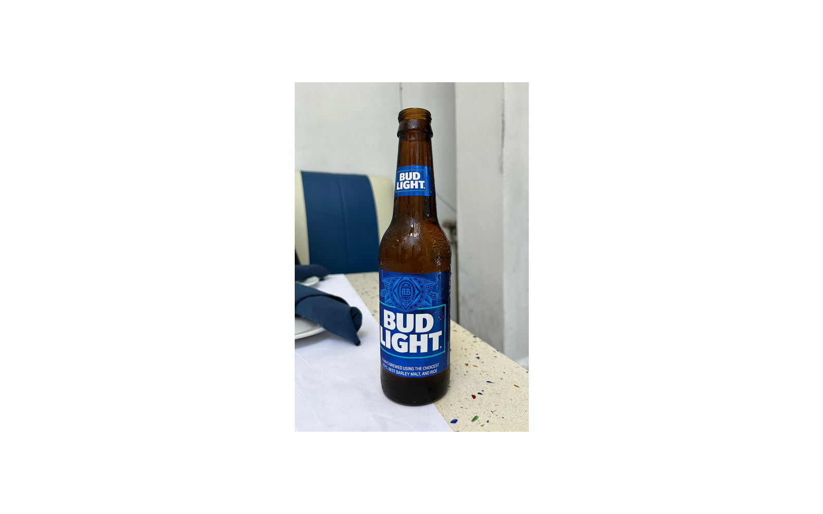 Bud Light beer bottle