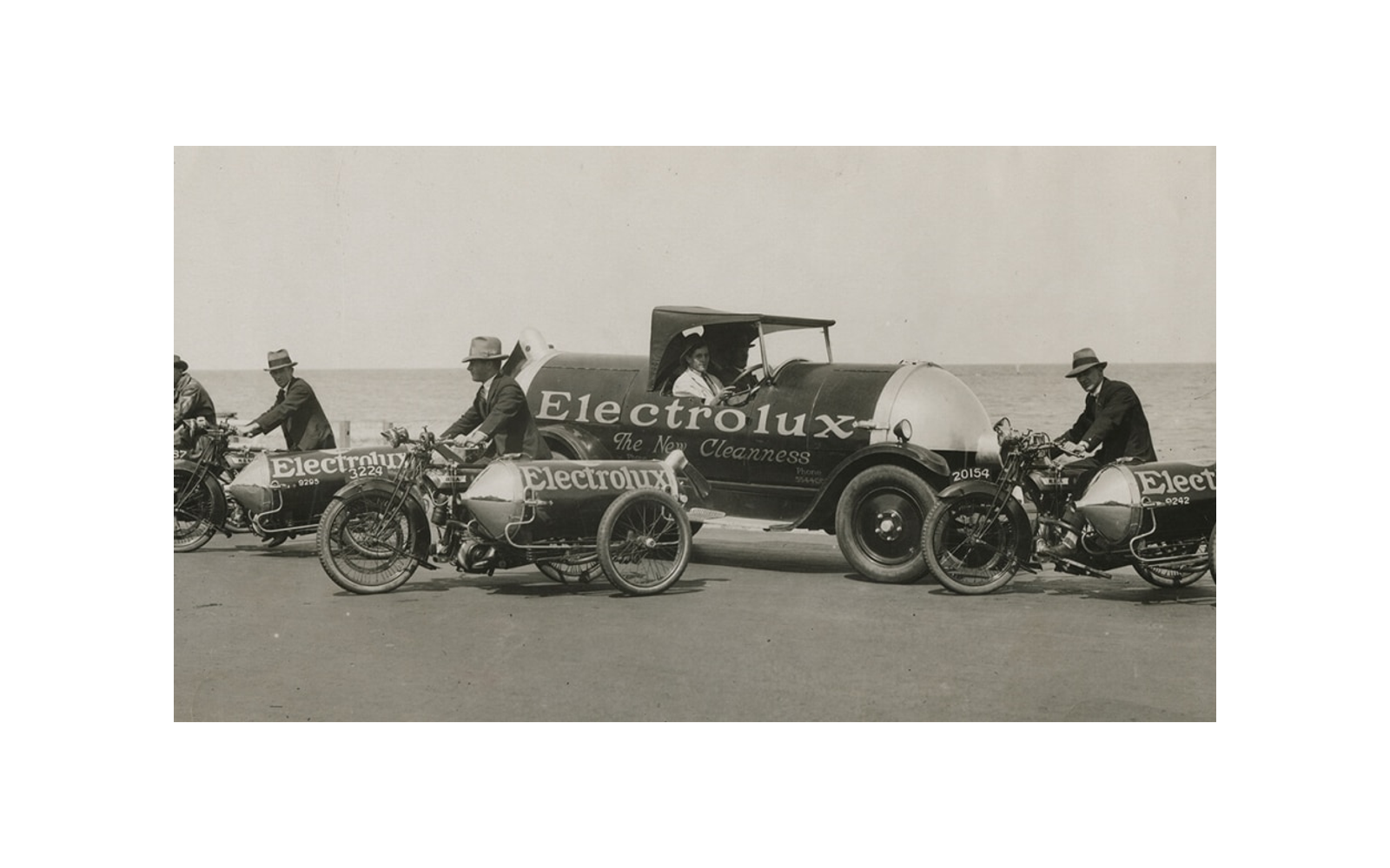 Historic Electrolux delivery vehicles