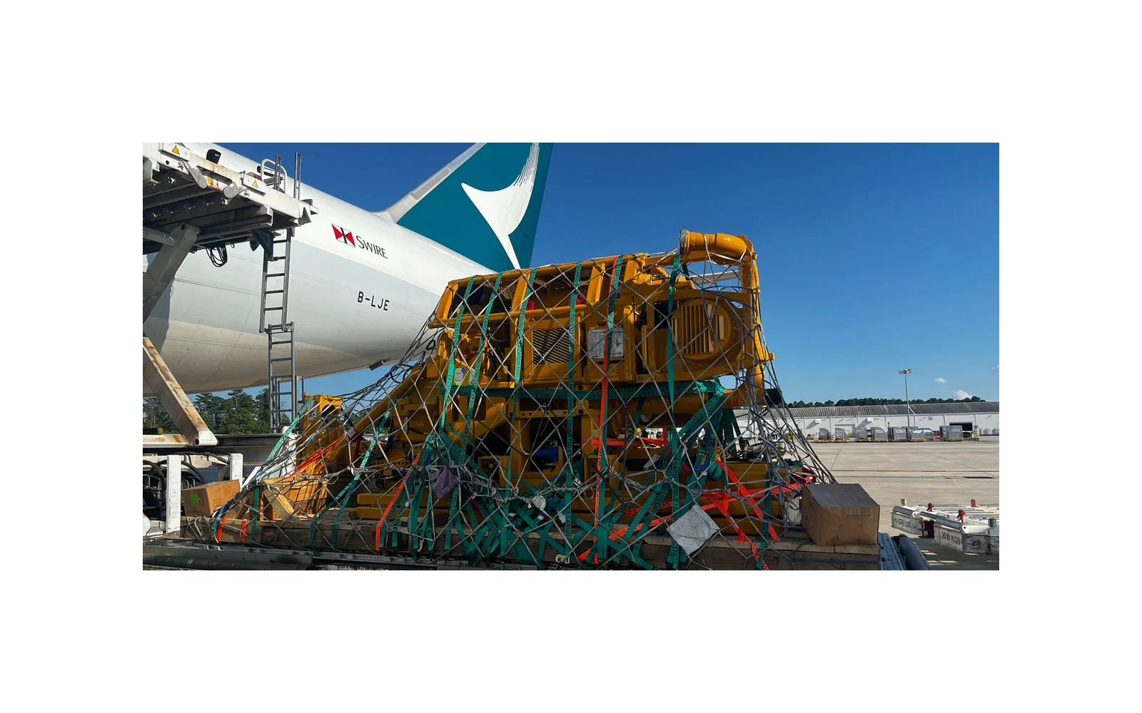 Cathay Cargo aircraft being loaded