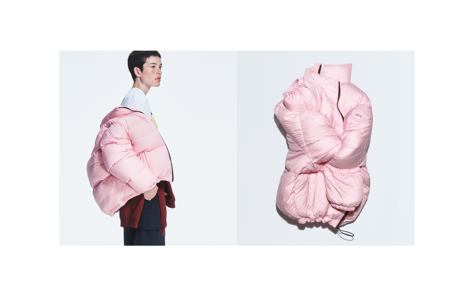 Canada Goose pink parka campaign