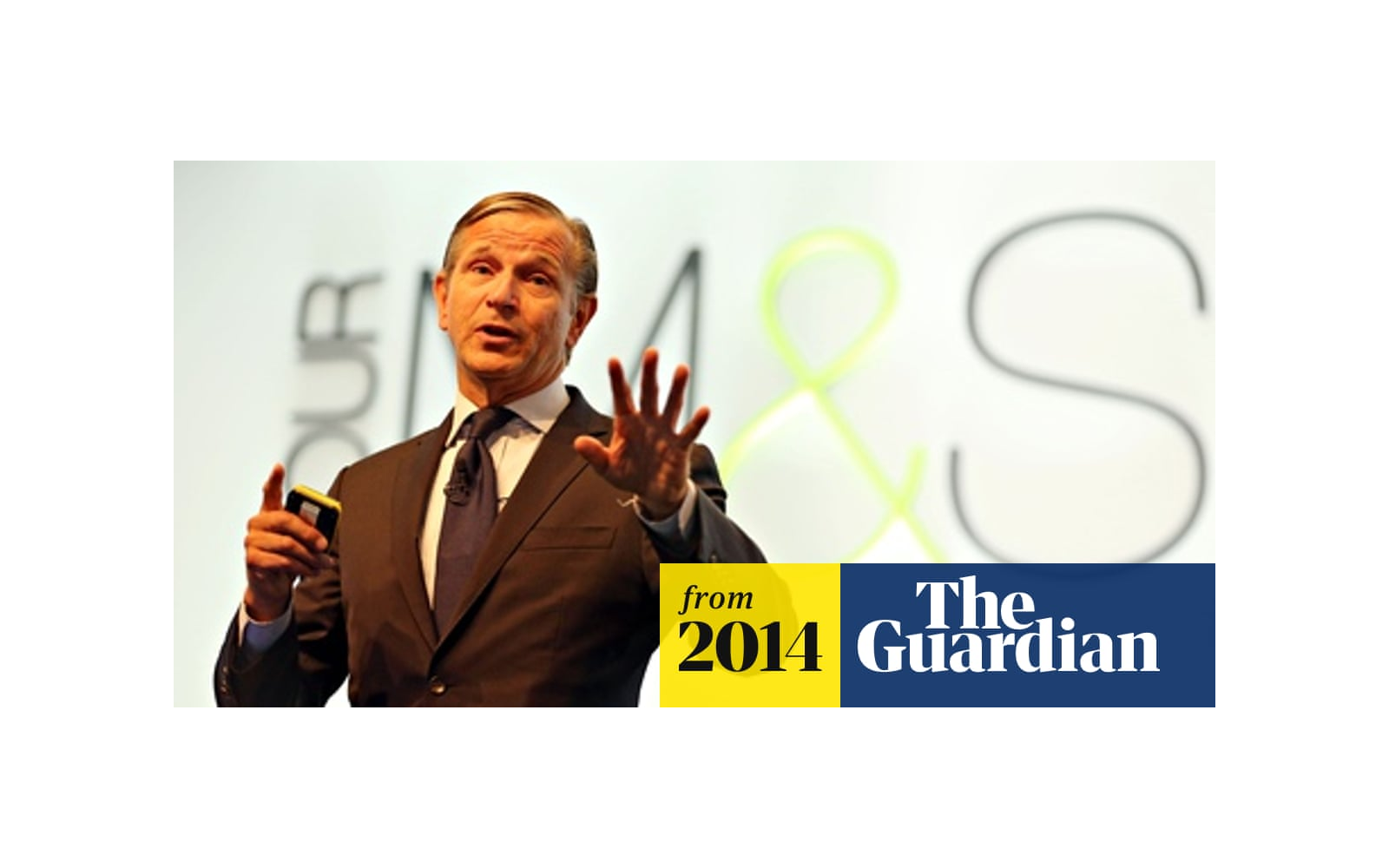 Marks & Spencer executive in the 2014 Guardian report