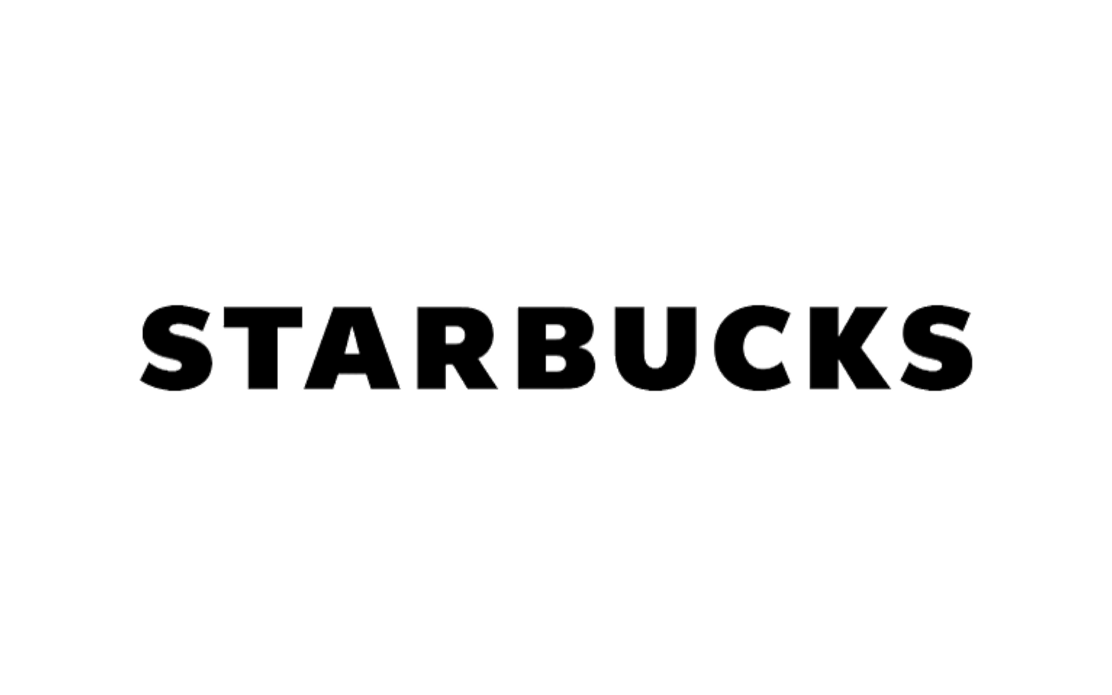 Starbucks Coffee wordmark on a normalized white canvas.