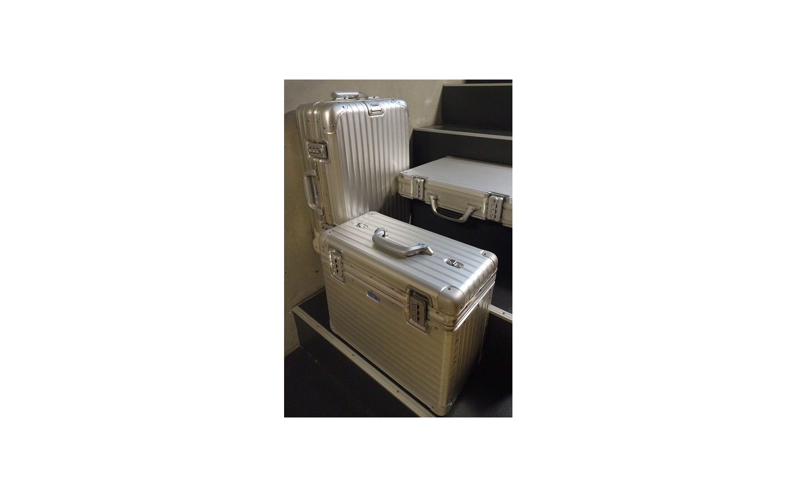 Rimowa grooved aluminum luggage