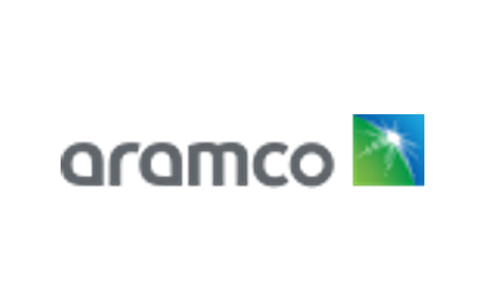 Current Aramco masterbrand mark on a contained white canvas.