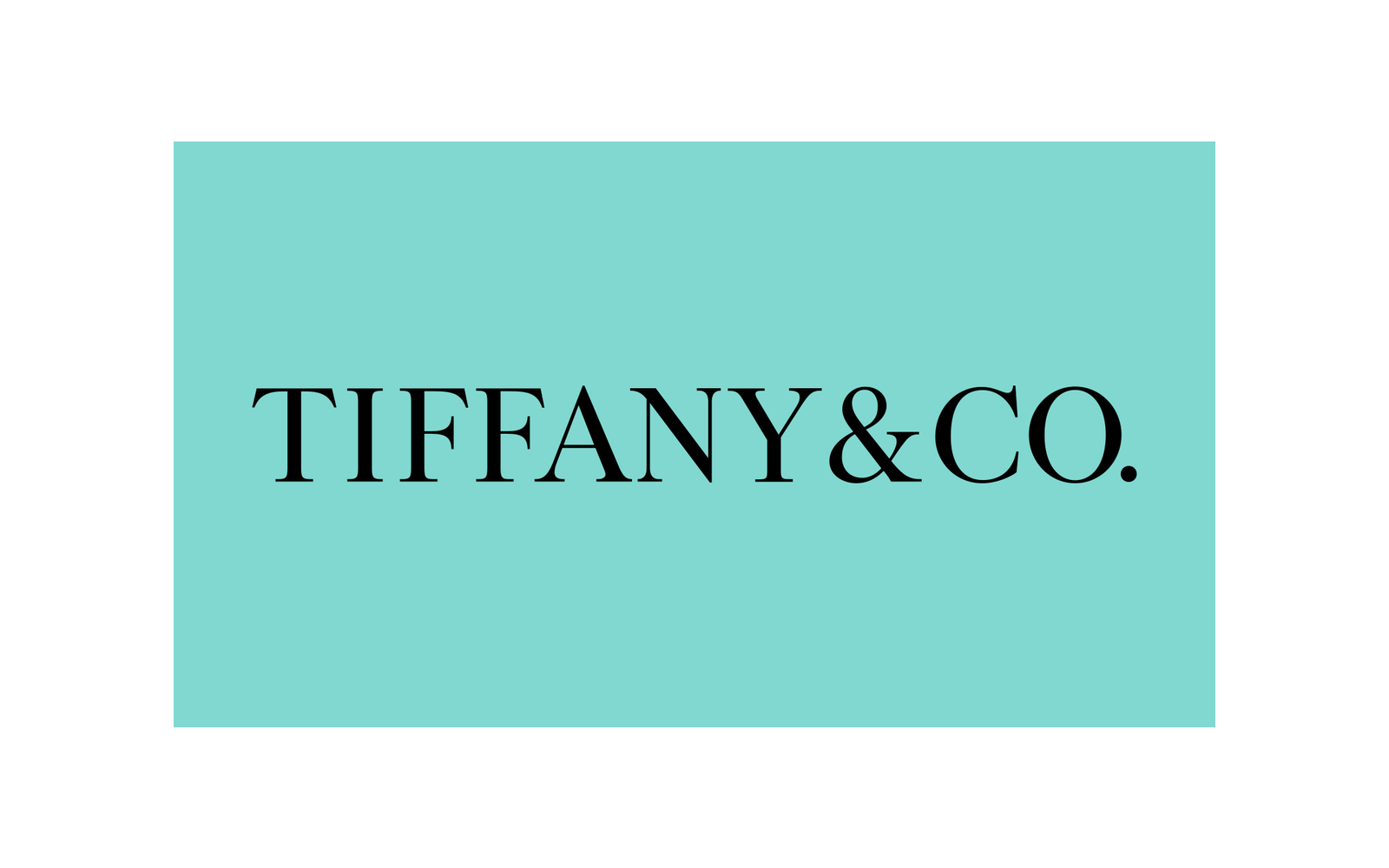 Tiffany & Co. identity on its blue reference canvas