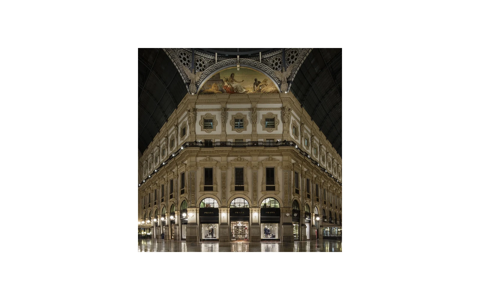 Prada historic Galleria storefront