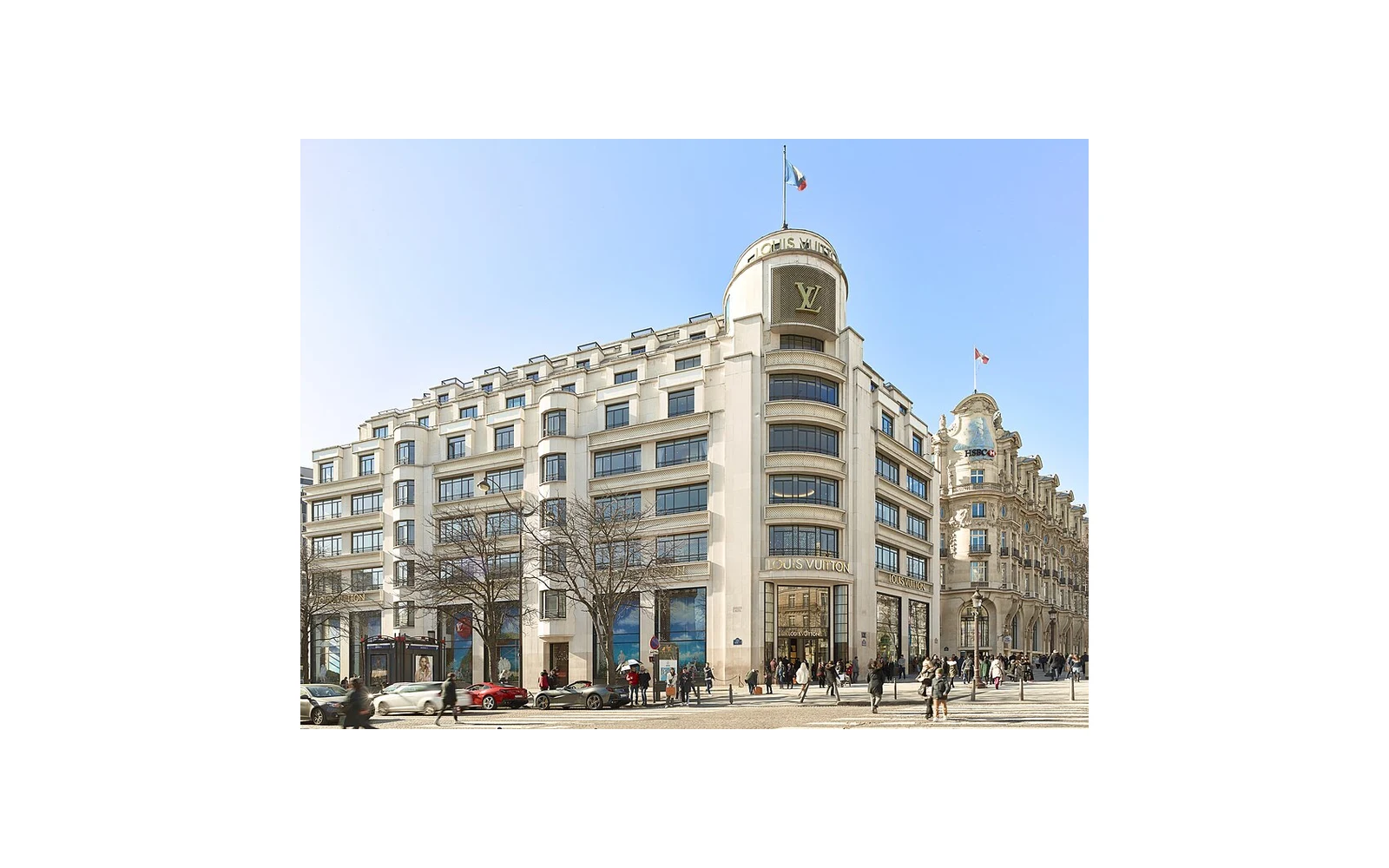Louis Vuitton building and storefront