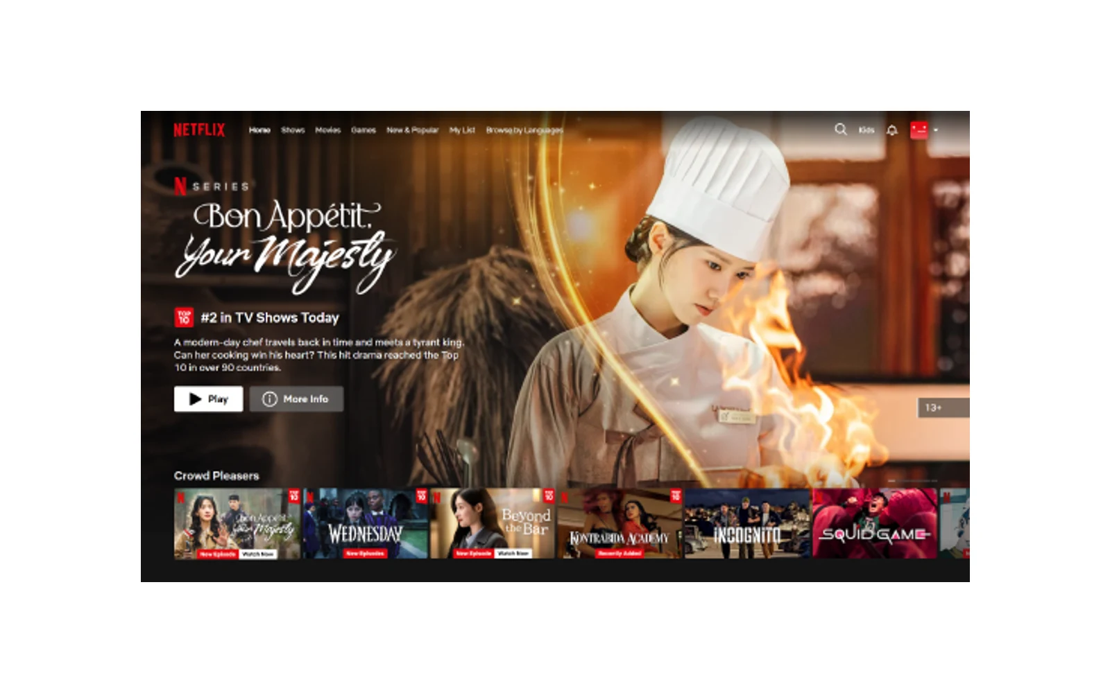 Screenshot of the Netflix streaming interface