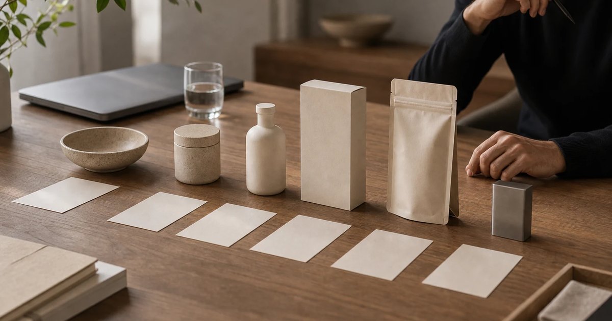 Brand evidence objects arranged from smallest to largest for ranked comparison.