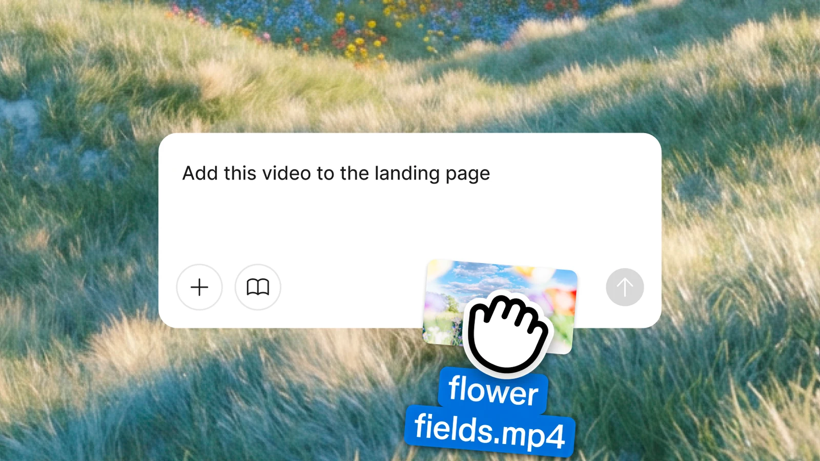Figma Make prompt interface with a video attachment added to the working context.