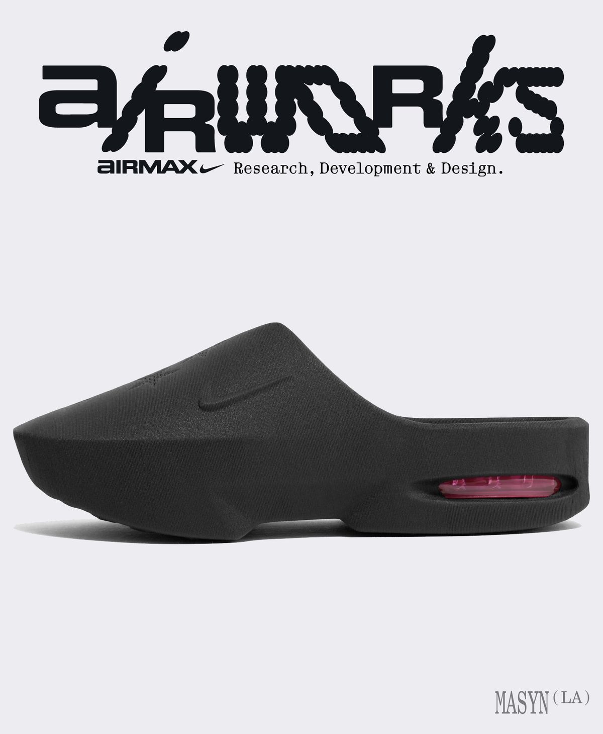 Masyn's Air Max silhouette for Nike Air Works, shown in Nike's official October gallery.
