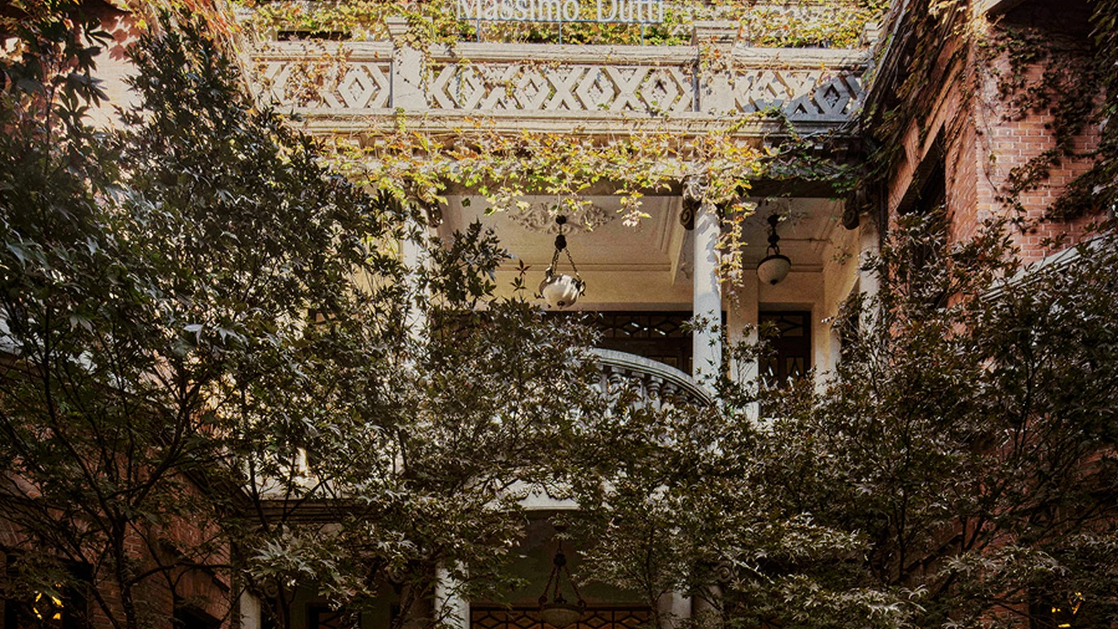 Interior courtyard at Massimo Dutti’s Shanghai Order of Things project.
