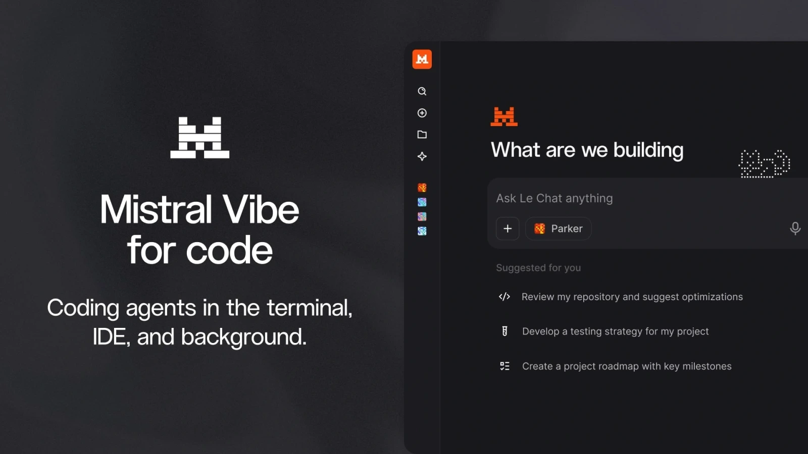 Official Mistral Vibe for code product shot.